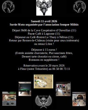 Sortie Moto organisée par Semper Militis